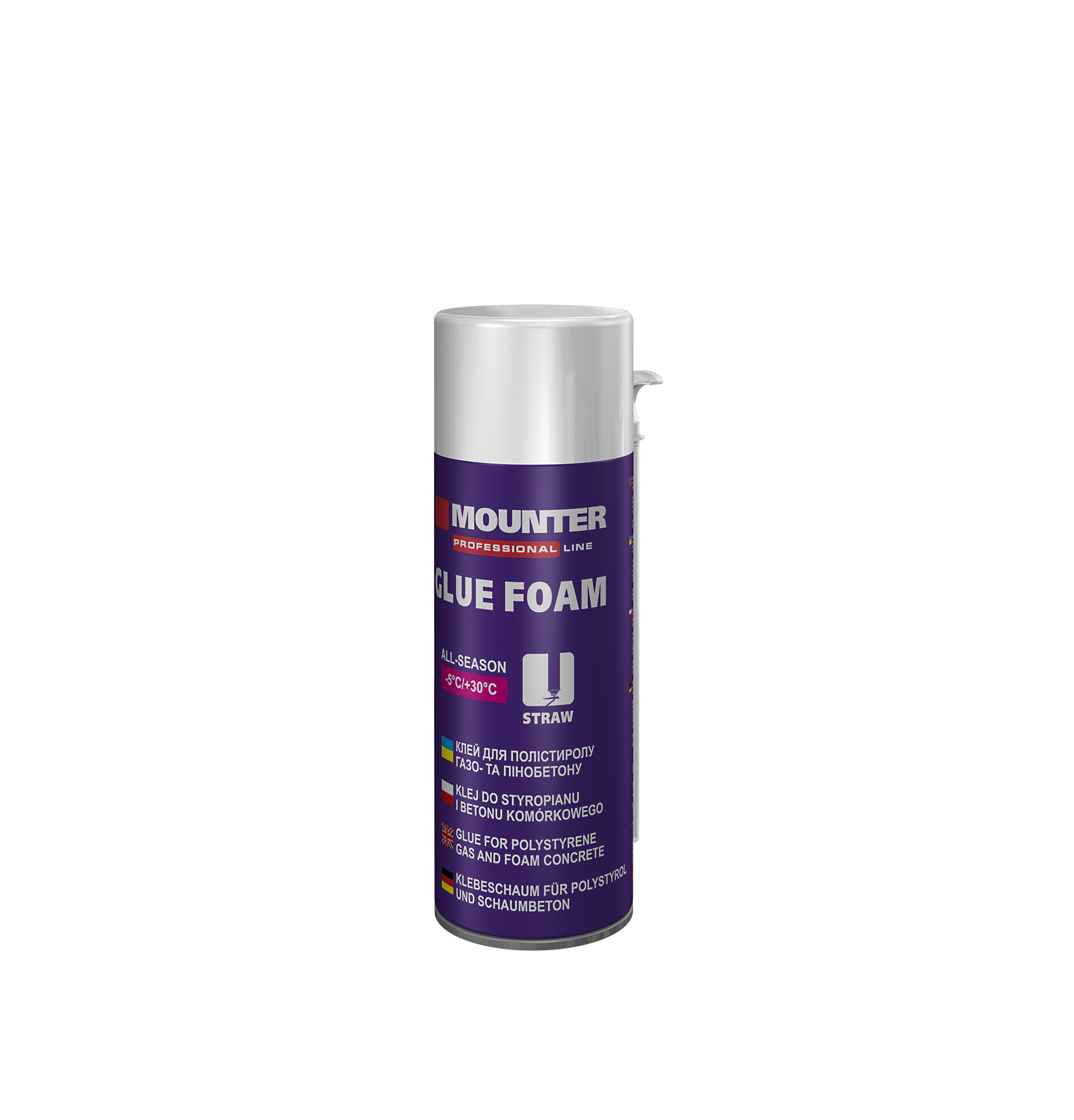 Клей-піна для полістиролу та пінобетону (300мл) Mounter STR